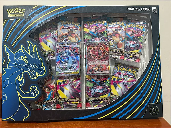 Box Pokémon Mega Charizard X Ex - 62 Cartas Pokémon