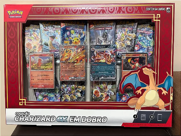 Charizard EX em Dobro - Cartas Colecionáveis