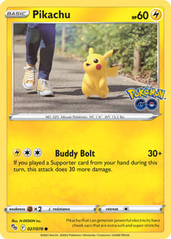 Pikachu 027/078 - Pokémon GO - NM
