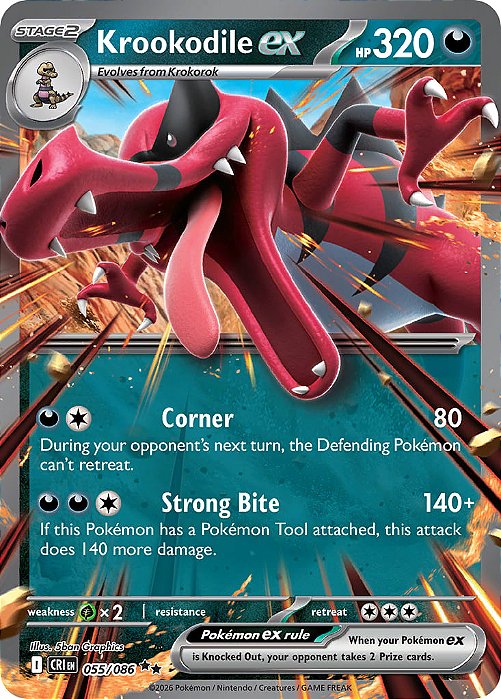Krookodile ex 055/086 - Chaos Rising - NM