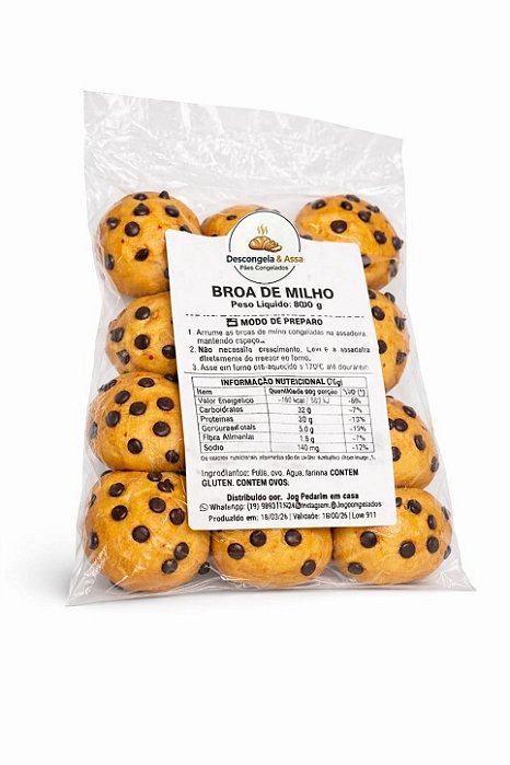 Broa de Milho com Gotas de Chocolate
