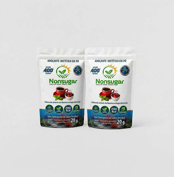 Kit 2 Refis NonSugar Stand Up Pouch 20g