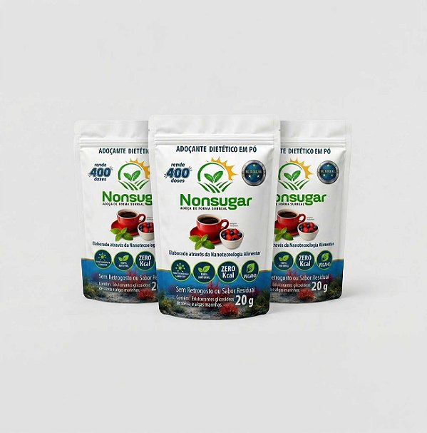 Kit 3 Refis NonSugar Stand Up Pouch 20g
