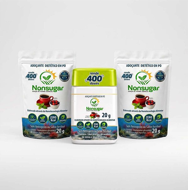 NonSugar Pote 20g + 2 Refis 20g
