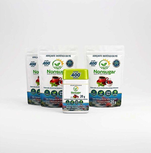 NonSugar Pote 20g + 3 Refis 20g