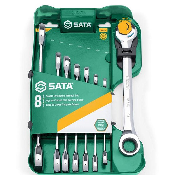 JOGO CHAVE COMBINADA SPEEDY CATRACA 8PC MM   SATA  ST08007ASJ
