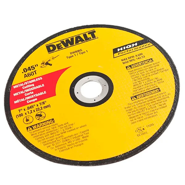 DISCO ABRASIVO  CORTE INOX 7"X1.6X7/8 -  DW8065-AR -  DEWALT