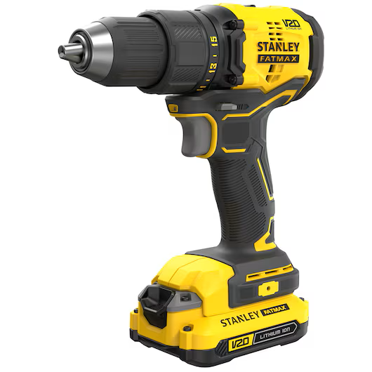 PARAFUSADEIRA FURADEIRA 1/2" 13MM 20 V BRUSH BIVOLT - STANLEY - SBD710-B