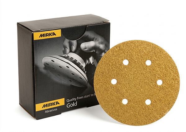 GOLD 3" / 77MM 6 FUROS P500 - DISCO DE LIXA - MIRKA