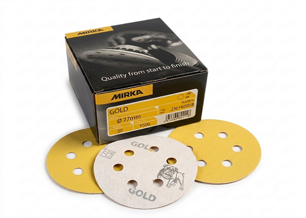GOLD 3" / 77MM 6 FUROS P500 - DISCO DE LIXA - MIRKA