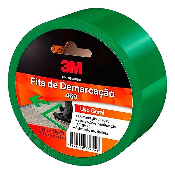 FITA ADESIVA DE DEMARCACAO VERDE 50MM - 469 - 3M