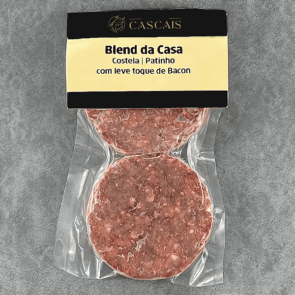 Hamburguer Blend da Casa (Patinho com Toque de Bacon) aproximadamente 300 gramas