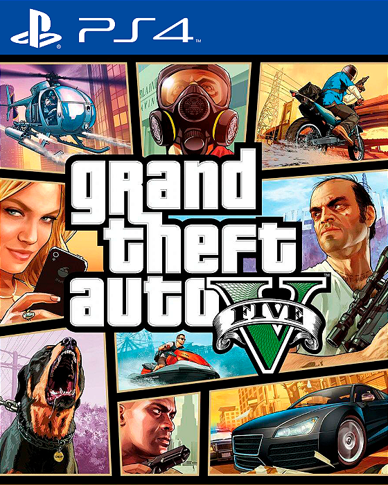 Grand Theft Auto V - PS4 - GTA 5 - Edição Padrão - Mídia Digital