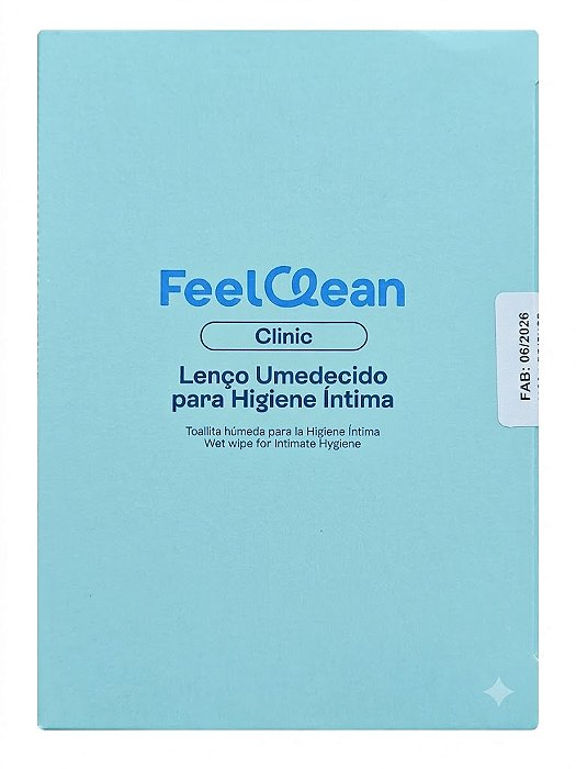 Lenço Umedecido Para Higiene Íntima Feelclean Clinic 50 Unidades