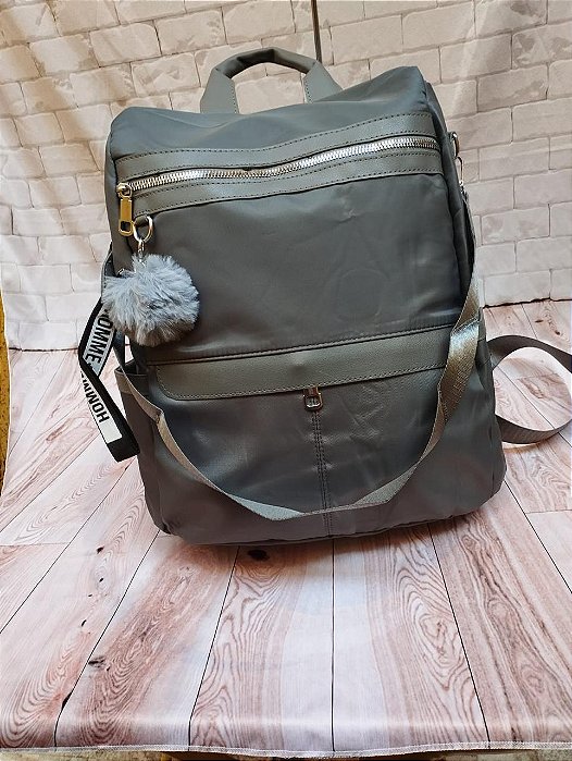 Mochila Casual Marrom e Cinza