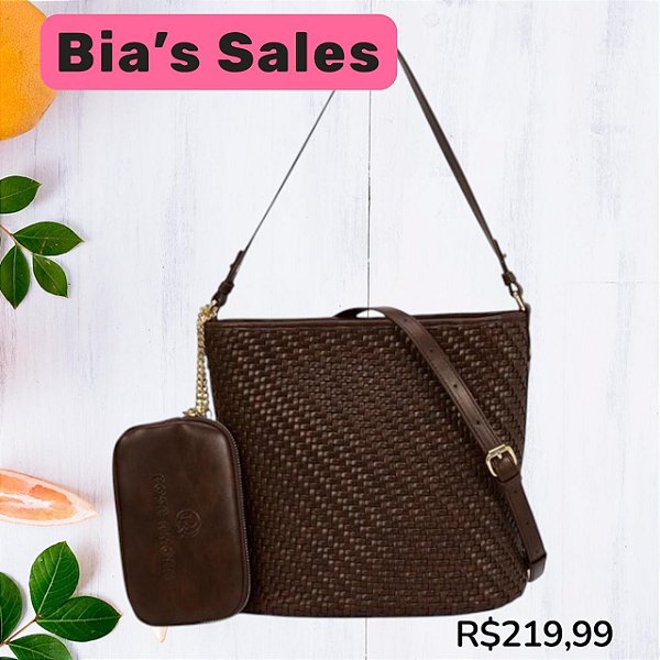 Bolsa Rosa Amora Feminina Básica