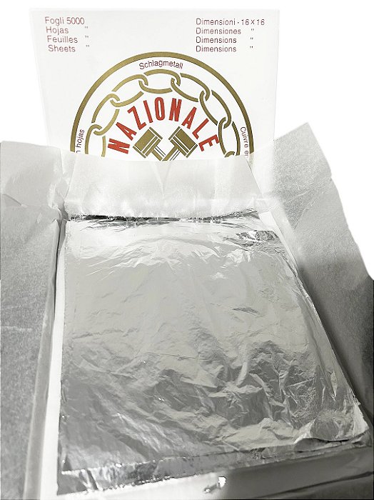 100 Folhas de Prata 16x16 Italiana