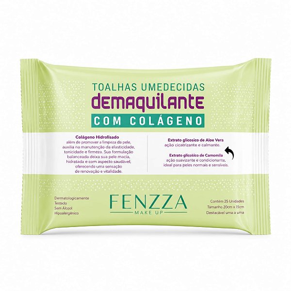 Lenço Demaquilante Colágeno - Fenzza