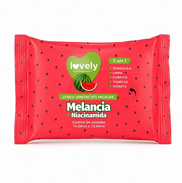Lenço Demaquilante Micelar Melancia - Lovely