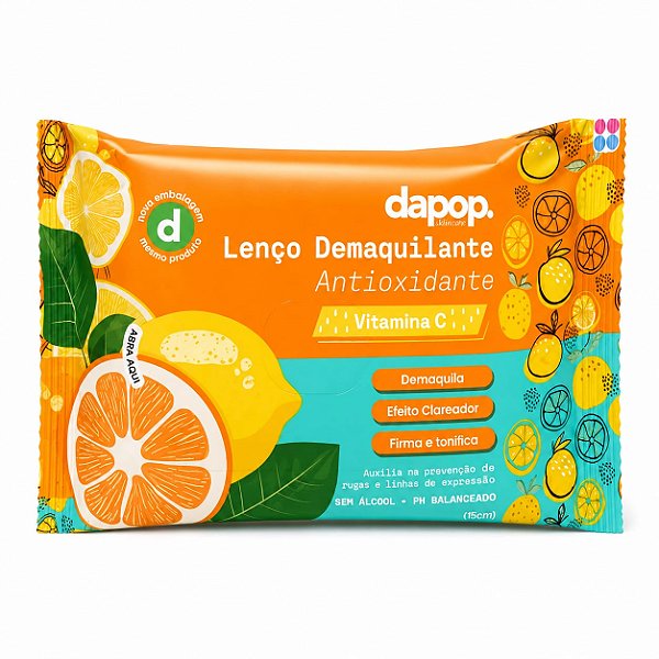 Lenço Demaquilante Vitamina C - Dapop