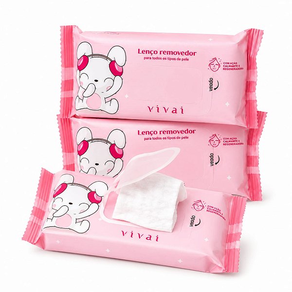 Lenço Demaquilante Vivai - Rosa