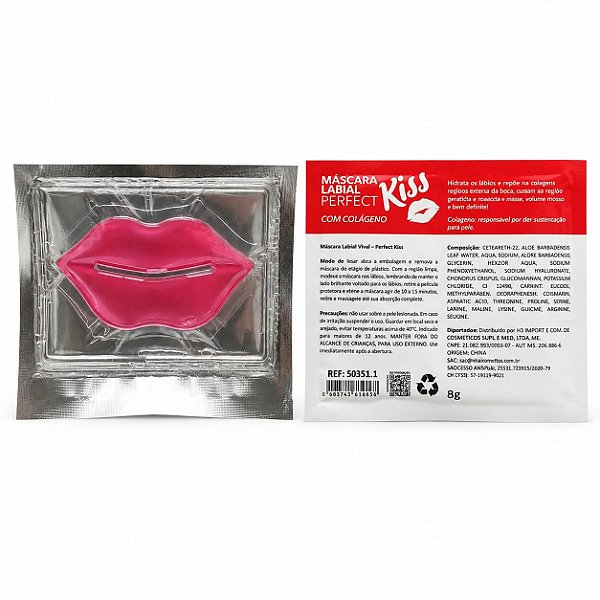 Máscara Labial Vivai Perfect Kiss com Colágeno