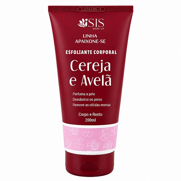 Esfoliante Corporal Cereja e Avelã - SIS Make Up
