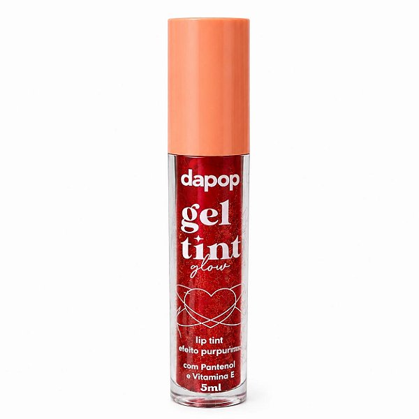 Lip Tint Gel Tint Glow Vermelho - Dapop
