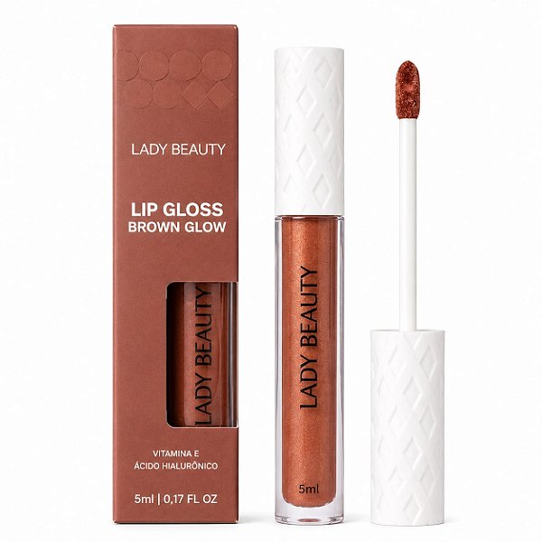 Gloss Labial Brown Glow - Lady Beauty