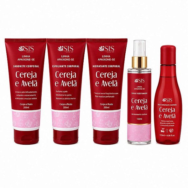 Kit Corporal Cereja e Avelã - SIS Make Up