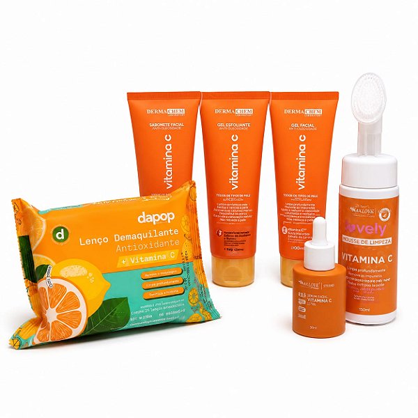 Kit Vitamina C para Limpeza e Tratamento Facial
