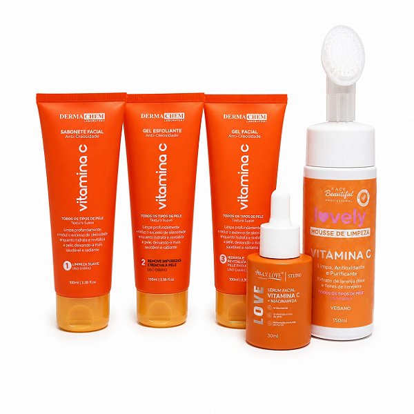 Kit Skincare Vitamina C 5 Itens