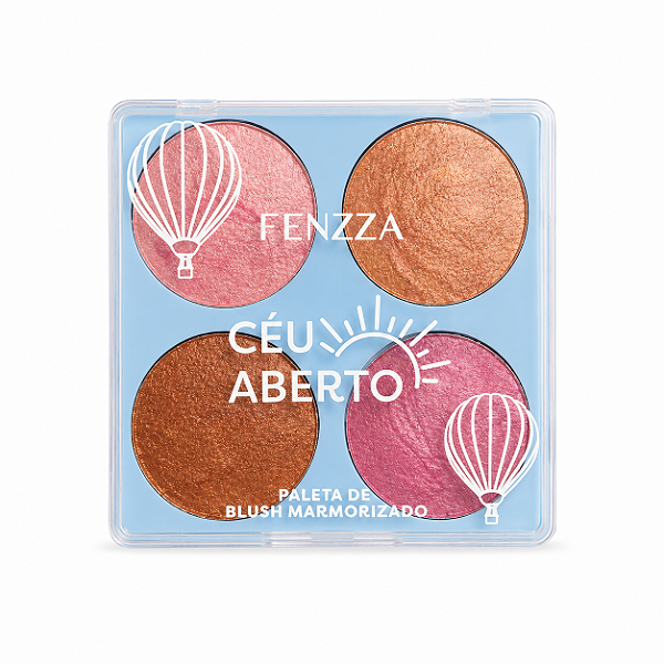 Paleta de Blush Marmorizado Céu Aberto - Fenzza