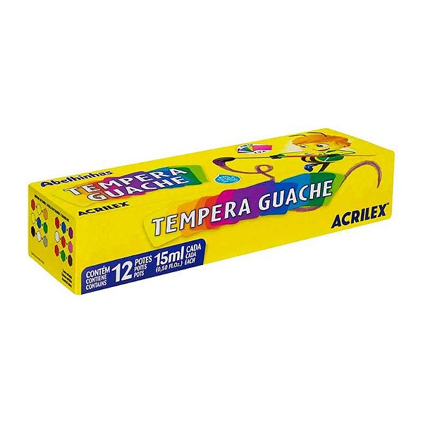 Tinta Guache 12 Cores Sortido 15ML Acrilex