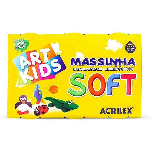 Massa Modelar Soft 150G com 6 Sortido Acrilex