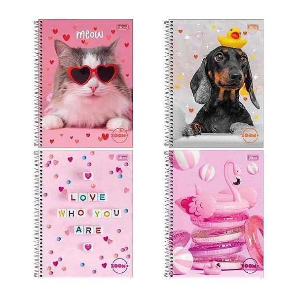 Caderno Capa Dura 01X1 96 Folhas Zoom+ Feminino Tilibra