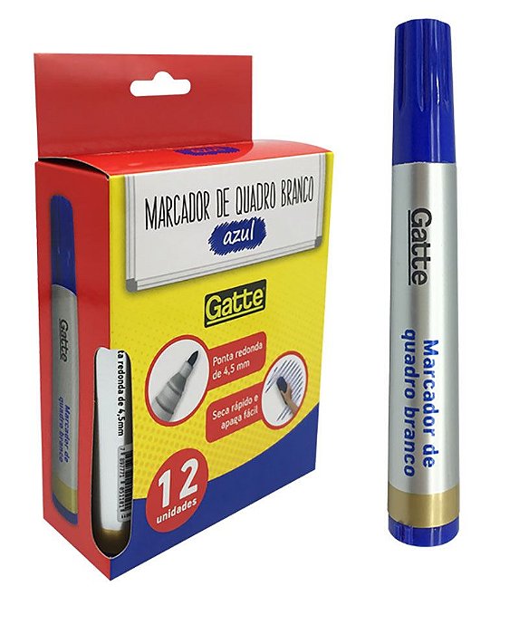 Marcador Quadro Branco Gatte Azul