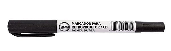 Marcador Permanente Jocar Ponta Dupla Preto