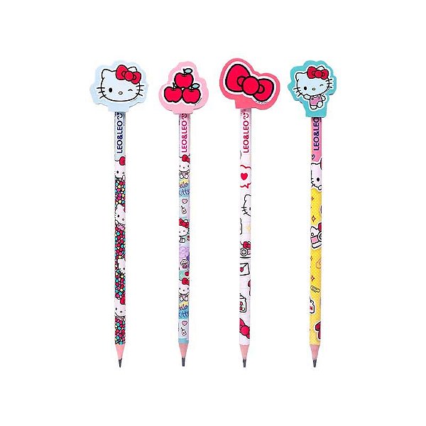 Lápis Preto Leo&Leo Hello Kitty com Borracha HB