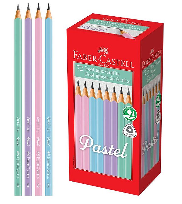 Lápis Preto Faber 1205 Max Pastel Sortido