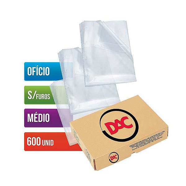 Envelope Plástico 0.10 Sem Furos Ofício DAC