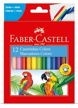 Caneta Hidrográfica 12 Cores Faber Prestocolor 15.0112