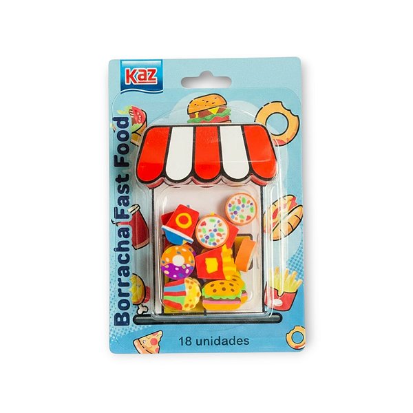 Borracha Fantasia Kaz Mini Fast Food Blister com 18