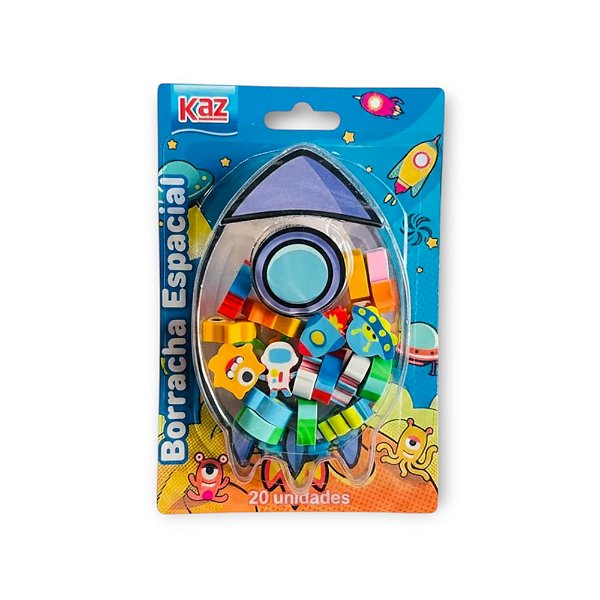 Borracha Fantasia Kaz Mini Espacial Blister com 20