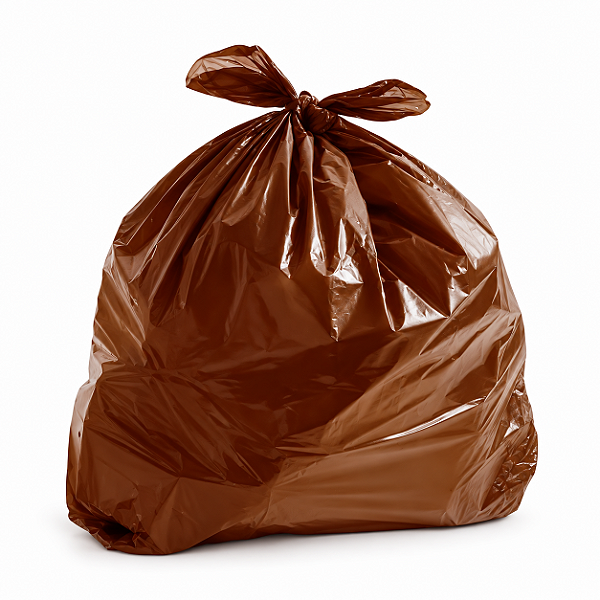 Saco para Lixo 200 Litros Marrom P6 – 90x120 cm – Pacote com 100 Unidades (5 kg)