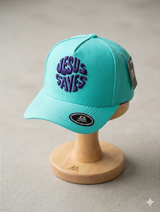 Boné bordado aba curva - jesus saves
