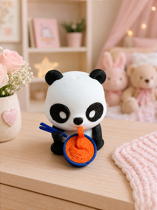 Panda Pop Lamen em Impressão 3D