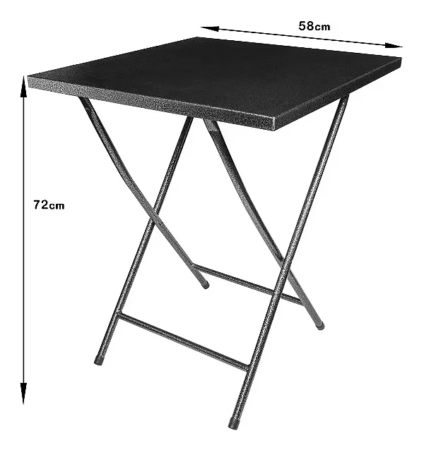 Mesa Dobrável De Aço Ferro