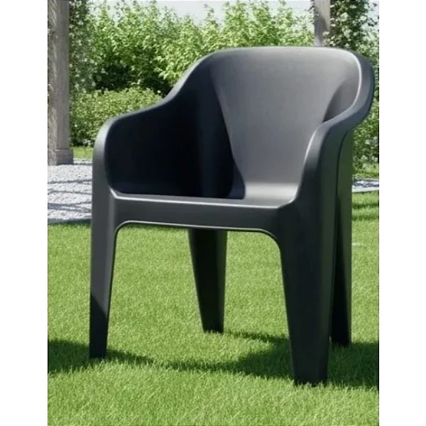 KIT 4 Poltronas Cadeiras Plásticas Suportam Até 200kg Material Altamente Resistente