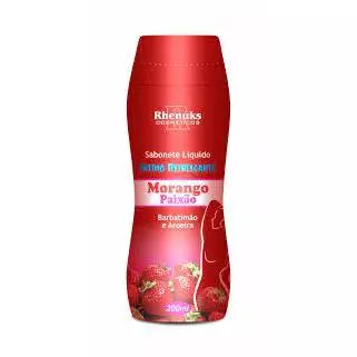 Sabonete Liquido Intimo Refrescante Rhenuks cosméticos Sabor Morango 200ml